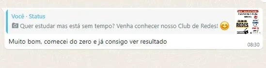 Depoimento de membro do Club de Redes 4