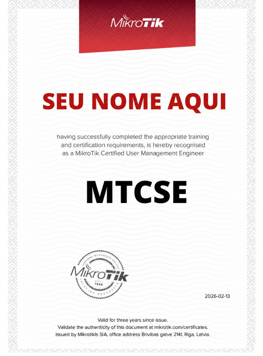 Certificado oficial MikroTik